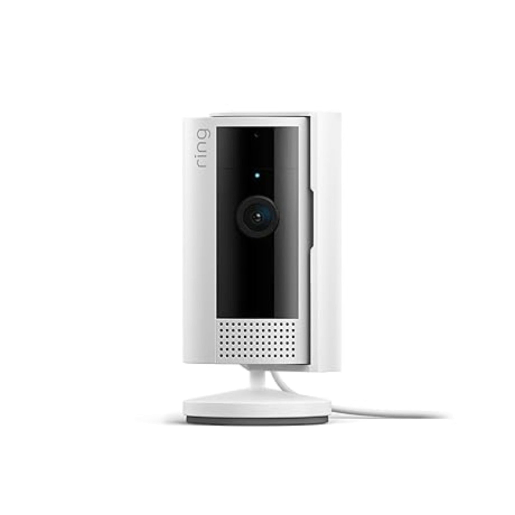 Cámara Ring Indoor (modelo más reciente): Seguridad para el hogar o negocio con video HD 1080p, Blanco