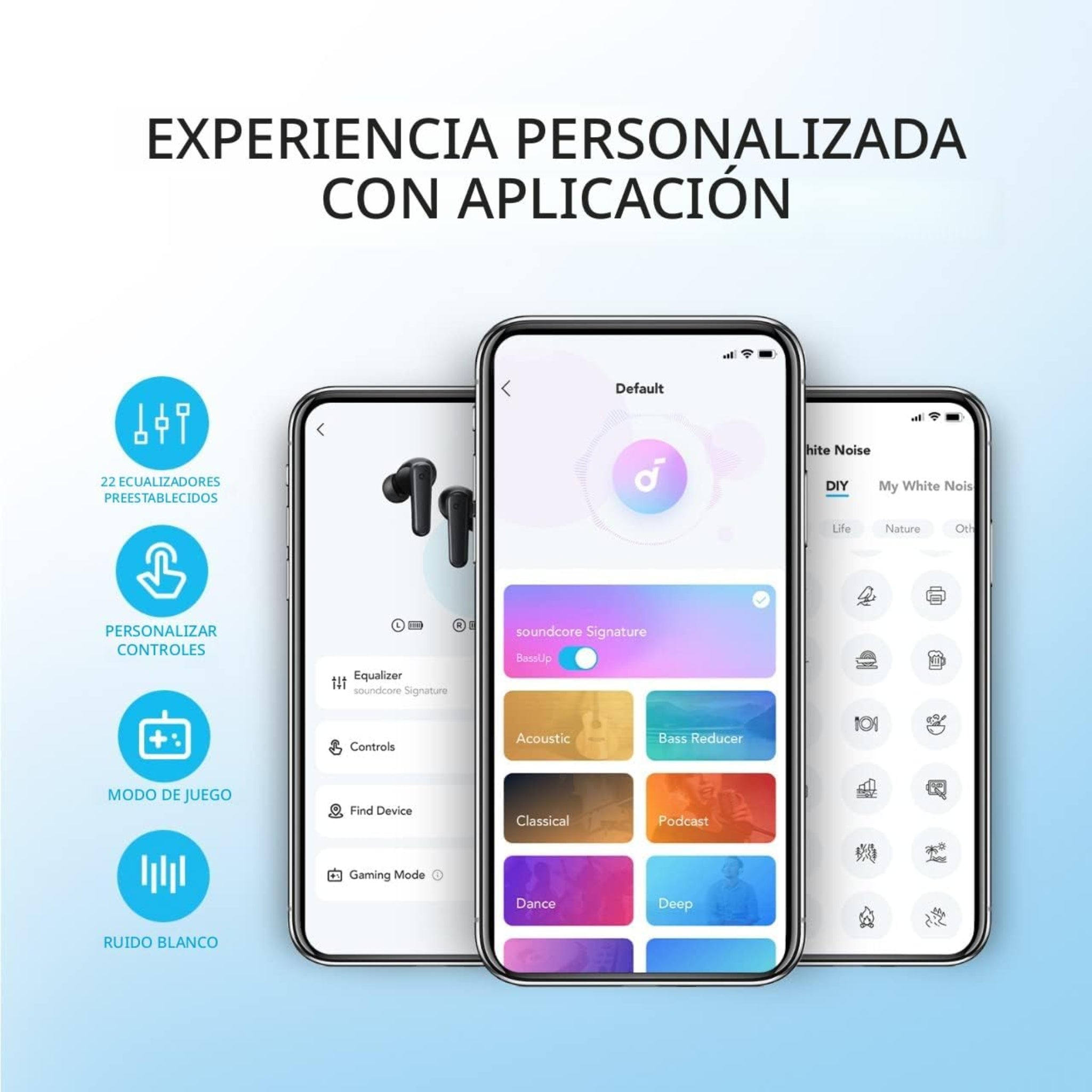 Soundcore de Anker P20i Auriculares True Wireless, controladores de 10mm con graves potentes, Bluetooth 5.3, tiempo de reproducción largo de 30H, resistente al agua, 2 micrófonos para llamadas claras