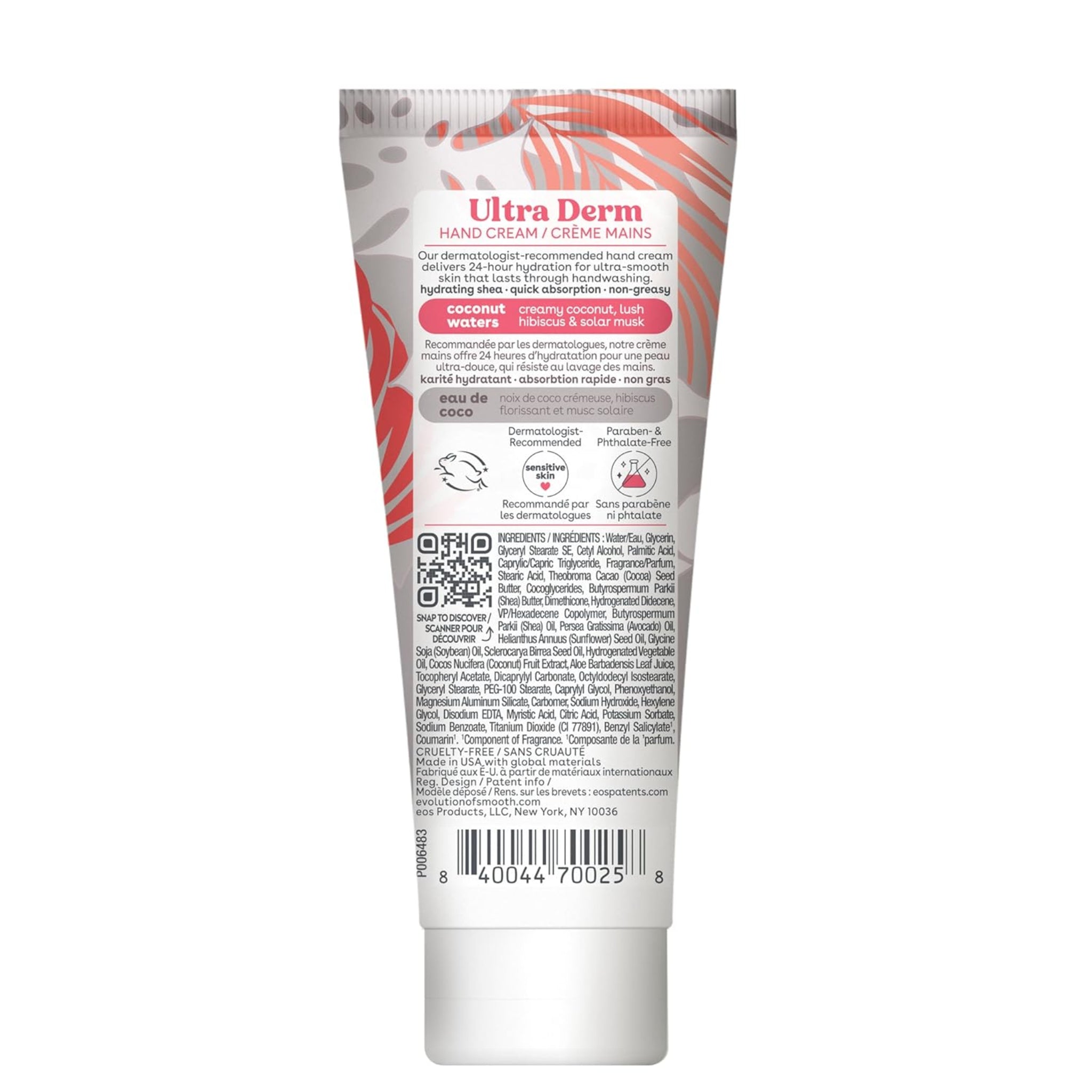 eos Crema de manos Shea Better Agua de Coco - Loción de manos | Hidratación instantánea + protección duradera | 2.5 onzas