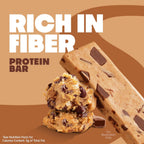 Quest Nutrition Barras de proteína de masa de galletas con chispas de chocolate, 21g de proteína, 1g de azúcar, 4g de carbohidratos netos, alto en fibra, sin gluten, apto para dieta keto, 12 unidades