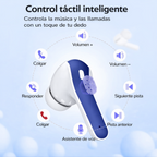 TAGRY Auriculares Bluetooth Auriculares Inalámbricos 60H Reproducción Pantalla LED de Energía Audífonos con Estuche de Carga Inalámbrica IPX5 Auriculares Resistente al Agua