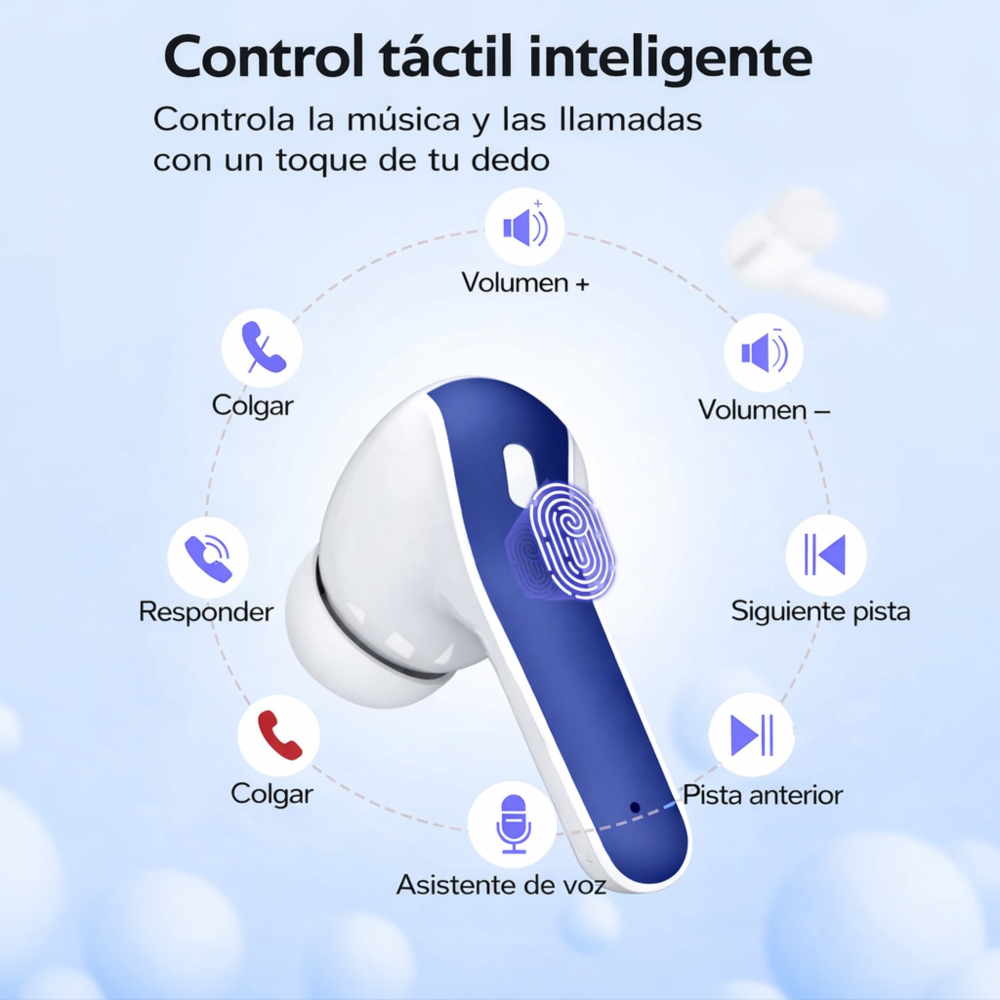 TAGRY Auriculares Bluetooth Auriculares Inalámbricos 60H Reproducción Pantalla LED de Energía Audífonos con Estuche de Carga Inalámbrica IPX5 Auriculares Resistente al Agua