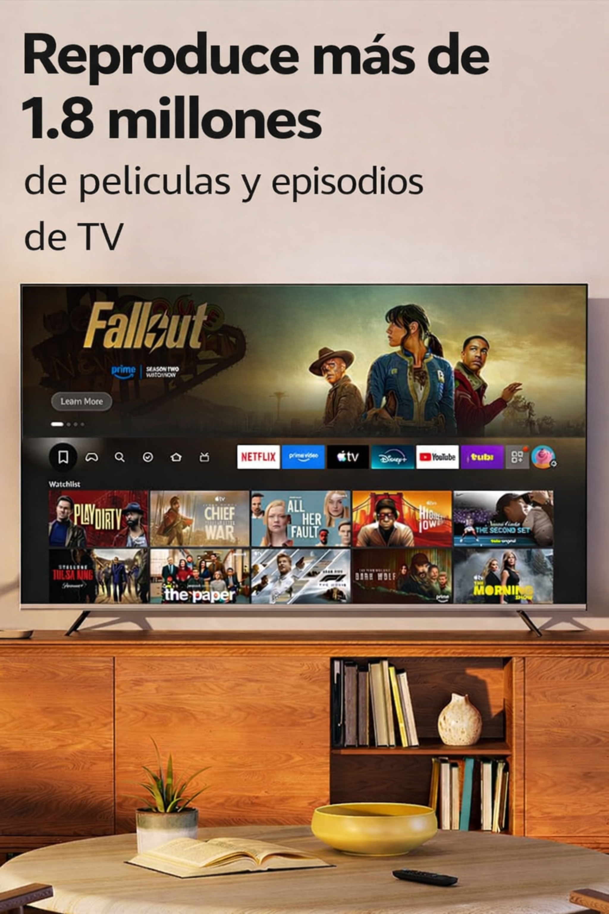 Amazon Fire TV Stick HD (modelo más reciente), TV en vivo gratuita, Control remoto por voz Alexa, controles de Smart Home, streaming en HD