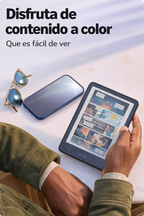 Amazon Kindle Colorsoft de 16 GB (último modelo). Con pantalla color y luz cálida ajustable. Sin anuncios. Negro