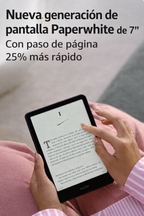 Amazon Kindle Paperwhite 16 GB (último modelo): 20% más rápido, con nueva pantalla de 7″ sin reflejos y batería que dura por semanas – Negro