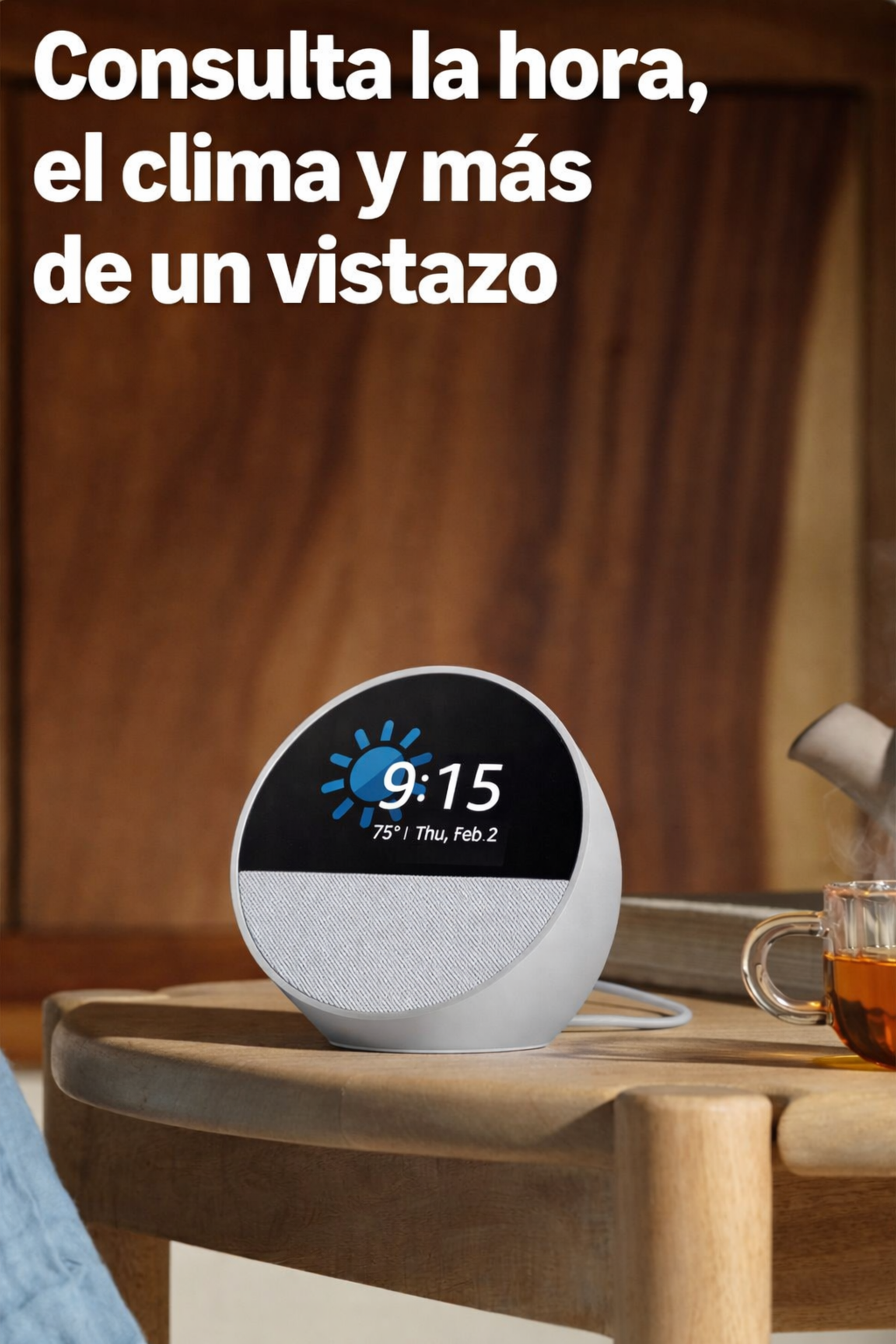 Amazon Echo Spot: ideal para mesitas de noche, oficinas y cocinas, incluye despertador inteligente con Alexa