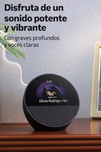 Amazon Echo Spot: ideal para mesitas de noche, oficinas y cocinas, incluye despertador inteligente con Alexa