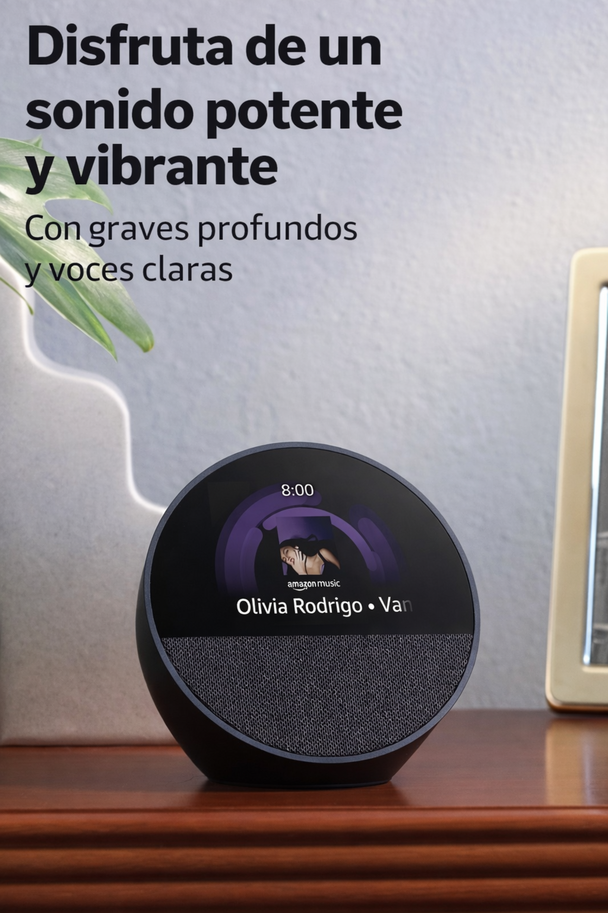 Amazon Echo Spot: ideal para mesitas de noche, oficinas y cocinas, incluye despertador inteligente con Alexa