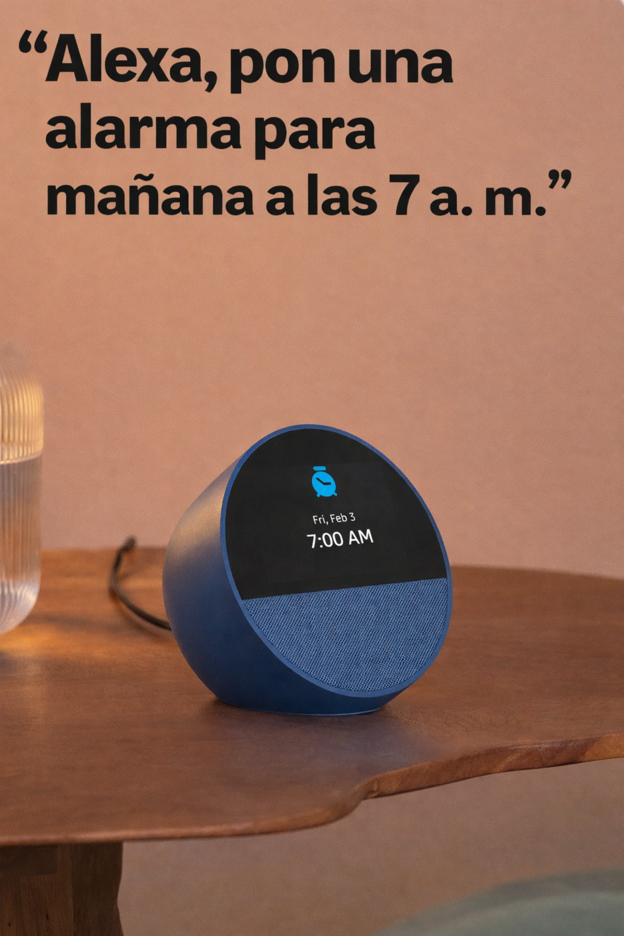 Amazon Echo Spot: ideal para mesitas de noche, oficinas y cocinas, incluye despertador inteligente con Alexa