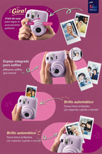 Fujifilm Cámara instantánea Instax Mini 12 + paquete de accesorios MiniMate y funda personalizada compatible + paquete económico de película Fuji Instax (50 hojas), álbum de fotos de diseño Flamingo