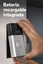 Timbre con cámara inalámbrico Ring - Video de cuerpo completo, video en vivo con audio bidireccional, alertas y detección de movimiento (modelo de 2024), Níquel satinado