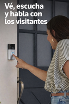 Timbre con cámara inalámbrico Ring - Video de cuerpo completo, video en vivo con audio bidireccional, alertas y detección de movimiento (modelo de 2024), Níquel satinado