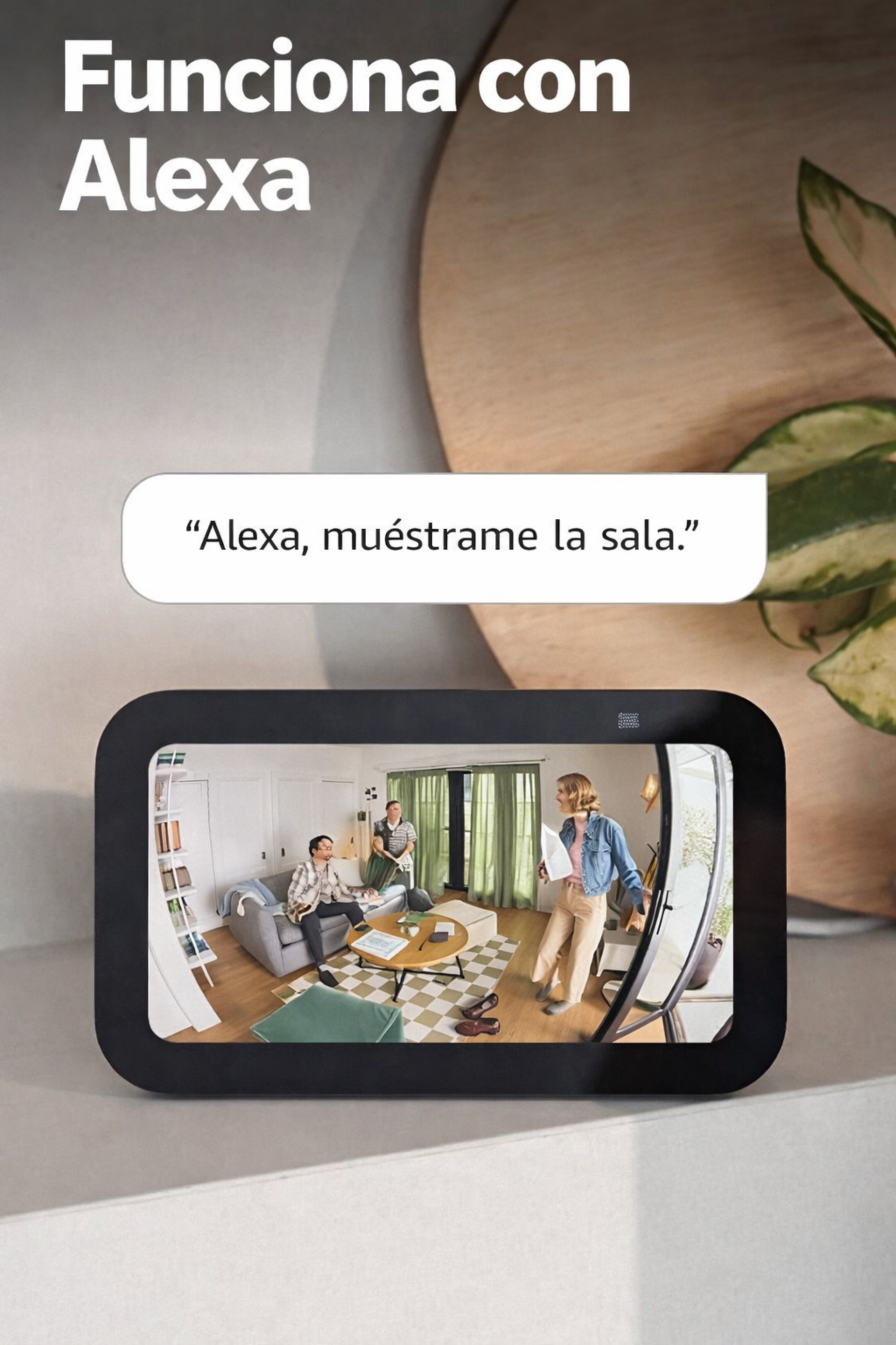 Cámara Ring Indoor (modelo más reciente): Seguridad para el hogar o negocio con video HD 1080p, Blanco