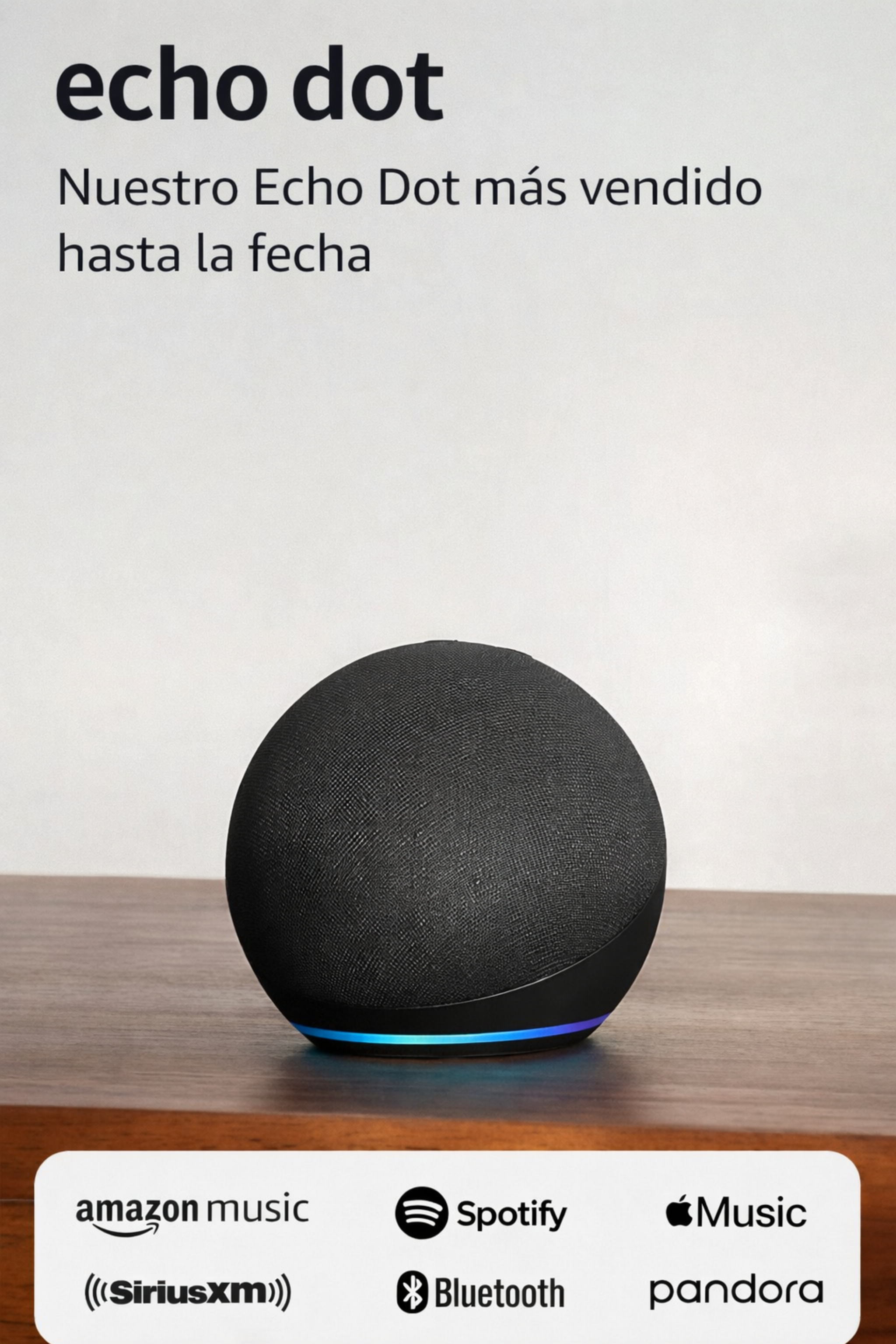 Amazon Echo Dot (5ª generación): parlante Alexa con sonido vibrante, ideal para dormitorios, comedores y oficinas