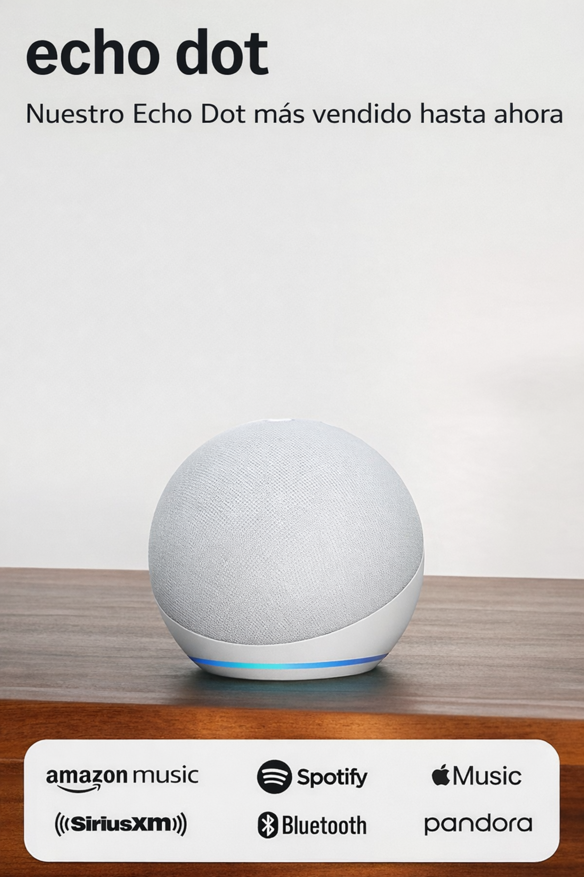 Amazon Echo Dot (5ª generación): parlante Alexa con sonido vibrante, ideal para dormitorios, comedores y oficinas