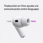 Apple Auriculares inalámbricos AirPods Pro 3, cancelación activa de ruido, traducción en vivo, detección de frecuencia cardíaca, función de audífono, auriculares Bluetooth, audio espacial,
