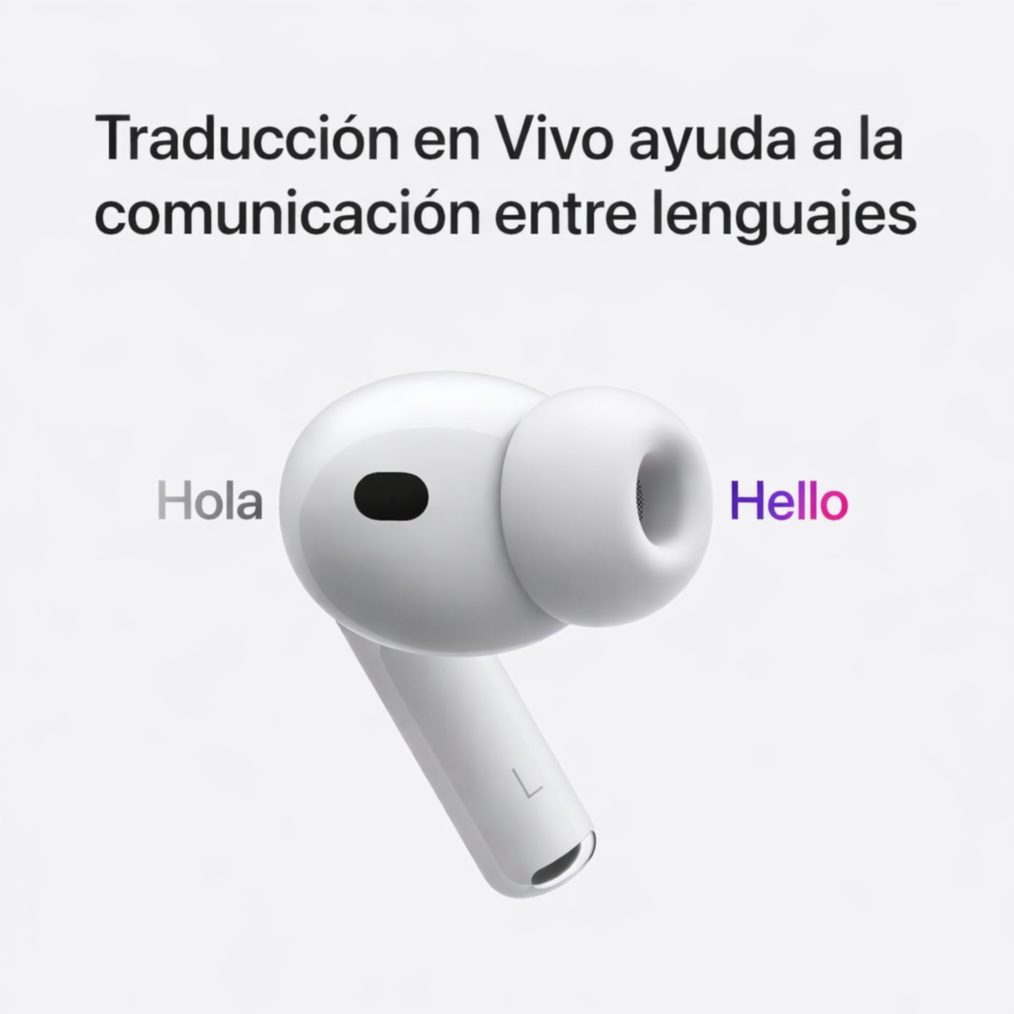 Apple Auriculares inalámbricos AirPods Pro 3, cancelación activa de ruido, traducción en vivo, detección de frecuencia cardíaca, función de audífono, auriculares Bluetooth, audio espacial,