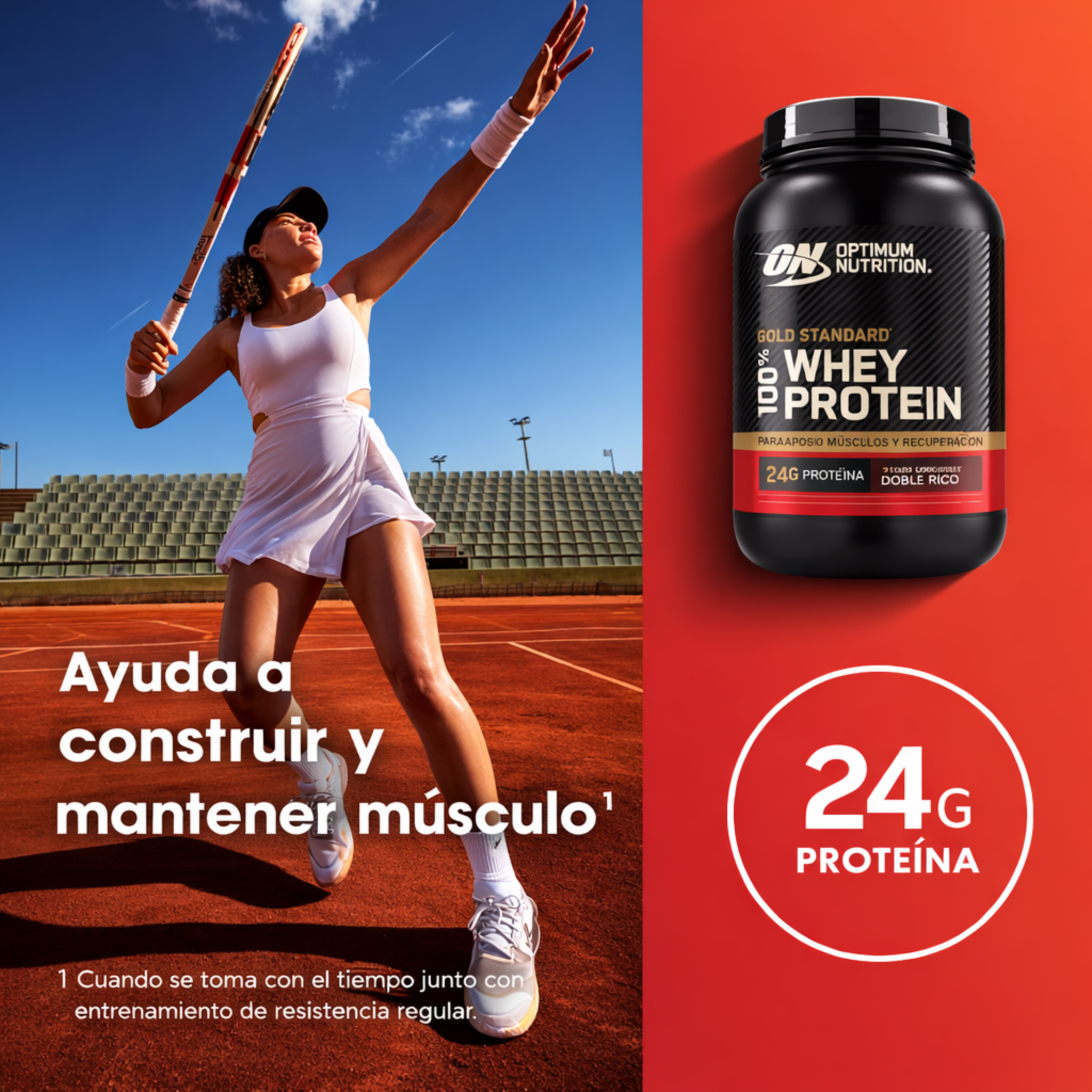 Optimum Nutrition Gold Standard 100% proteína de suero en polvo, chocolate