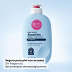 eos Shea Better Loción corporal para piel sensible Sin Fragancia, cuidado de la piel con humedad de 48 horas, para piel seca, loción para eczema, vegano, 16 onzas líquidas