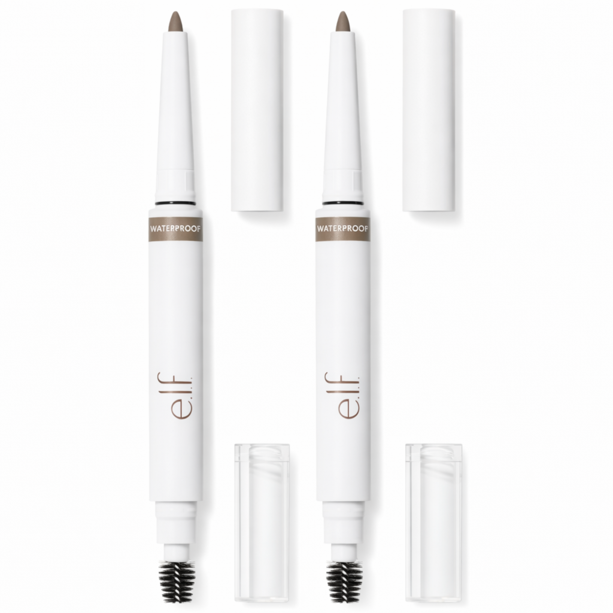 e.l.f. Lápiz de cejas impermeable Café Neutro - paquete de 2 - lápiz de cejas de larga duración para dar vida y forma a tus cejas, vegano y libre de crueldad